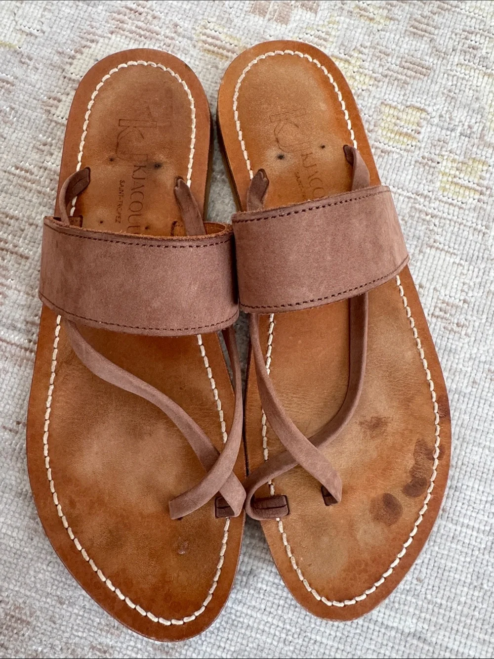 K.Jacques Nehru Brown Leather Sandal Size 40